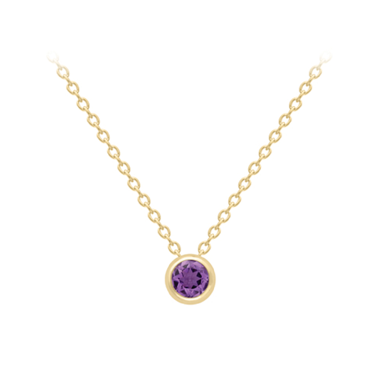 Beards 9ct Yellow Gold Amethyst Necklace CA067-18