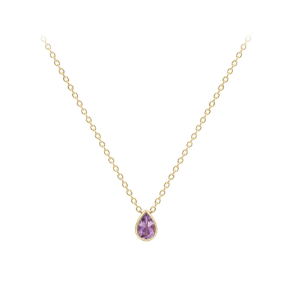 Beards 9ct Yellow Gold Pear Cut Amethyst Necklace CA090-18