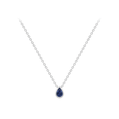 Beards 9ct White Gold Sapphire Necklace CA091-18