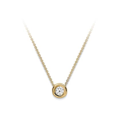 Beards 18ct Yellow Gold Diamond Slider Necklace Small CB142-18