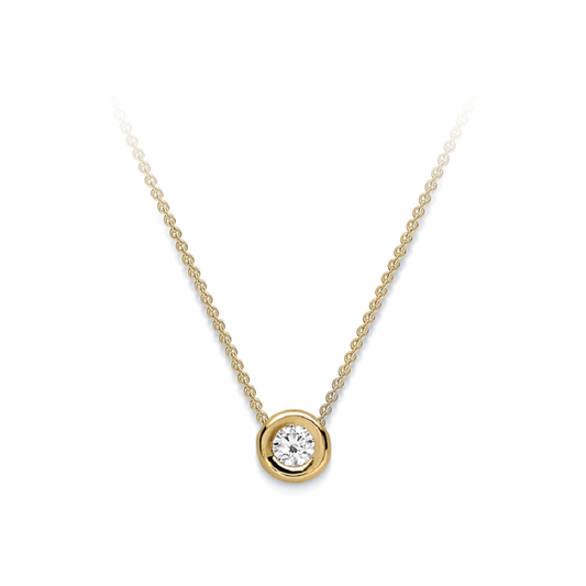 Beards 18ct Yellow Gold Diamond Slider Necklace Small CB142-18