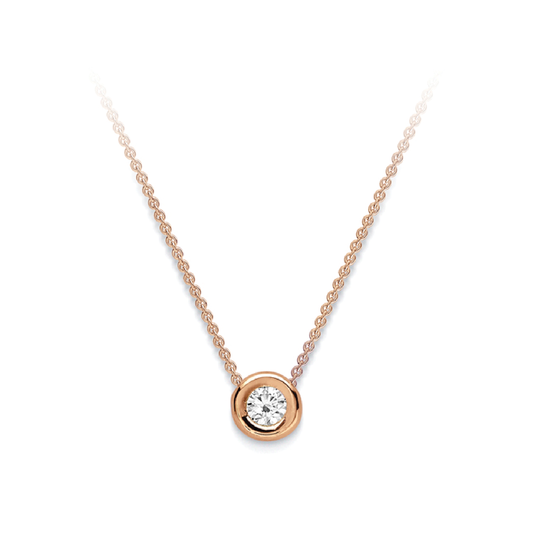 Beards 18ct Rose Gold Diamond Slider Necklace Small CB143-18