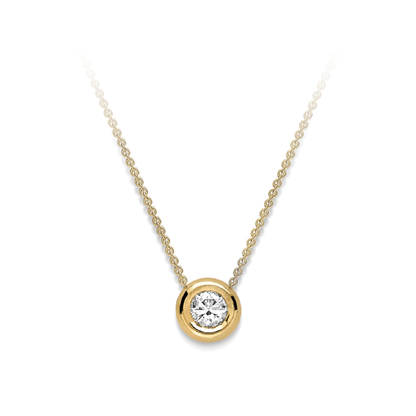 Beards 18ct Yellow Gold Diamond Slider Necklace Large CB148-18