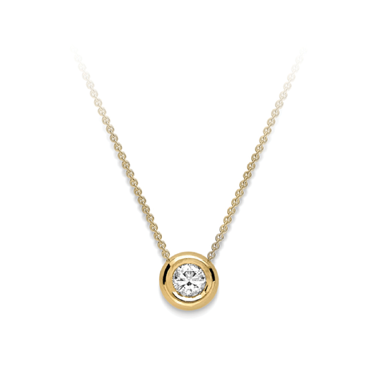 Beards 18ct Yellow Gold Diamond Slider Necklace Large CB148-18