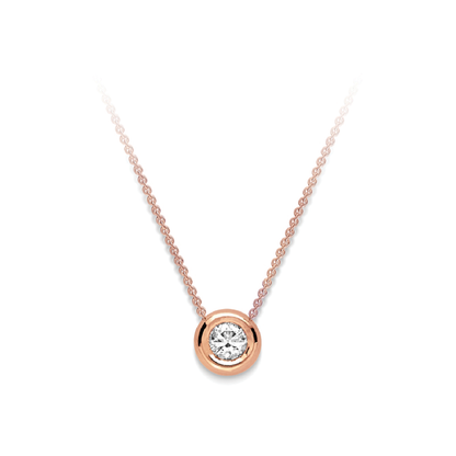 Beards 18ct Rose Gold Diamond Slider Necklace Large CB149-18