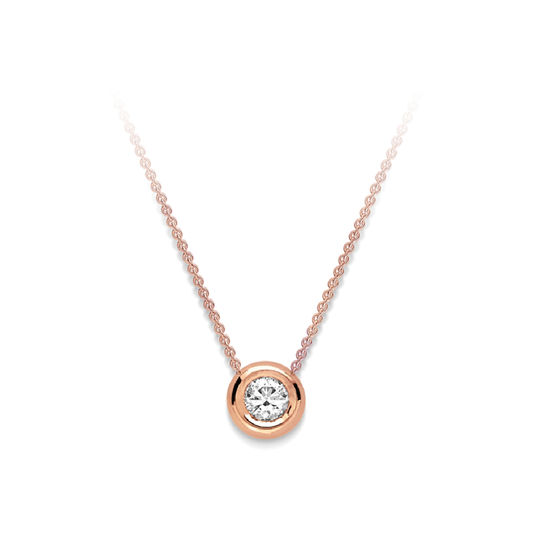 Beards 18ct Rose Gold Diamond Slider Necklace Large CB149-18