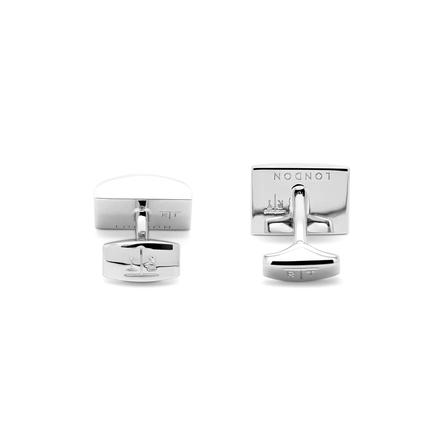 Tateossian Carbon D-Shape Cufflinks