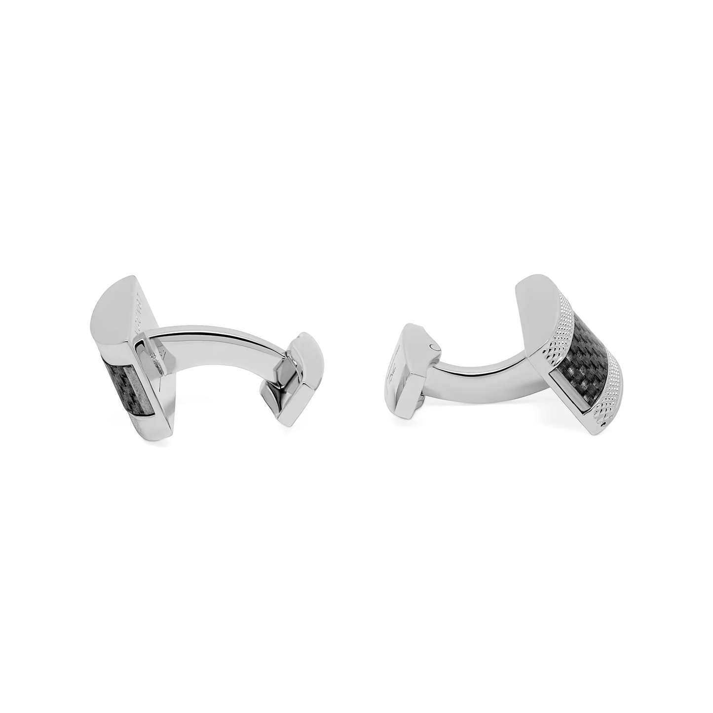 Tateossian Carbon D-Shape Cufflinks