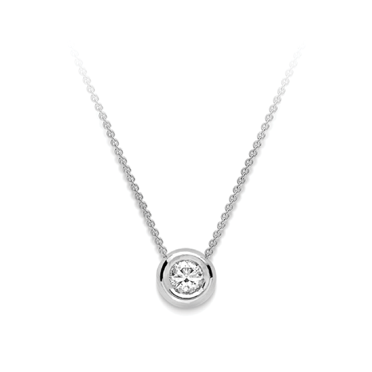 Beards 18ct White Gold Diamond Slider Necklace Large CW148-18