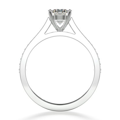Classic Four Claw Solitaire Pavé Platinum