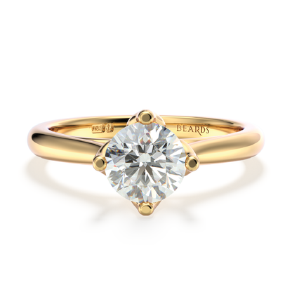 Classic Four Claw Solitaire Yellow Gold