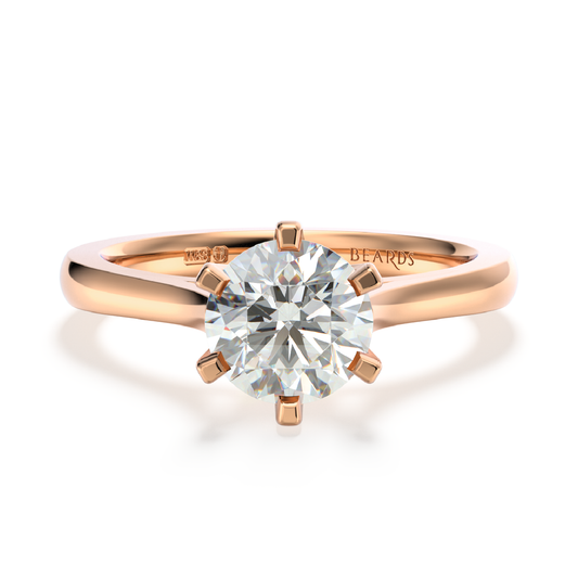Classic Six Claw Solitaire Rose Gold