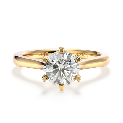 Classic Six Claw Solitaire Yellow Gold