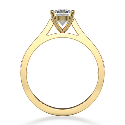 Classic Four Claw Solitaire Pavé Yellow Gold