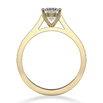 Classic Four Claw Solitaire Pavé Yellow Gold