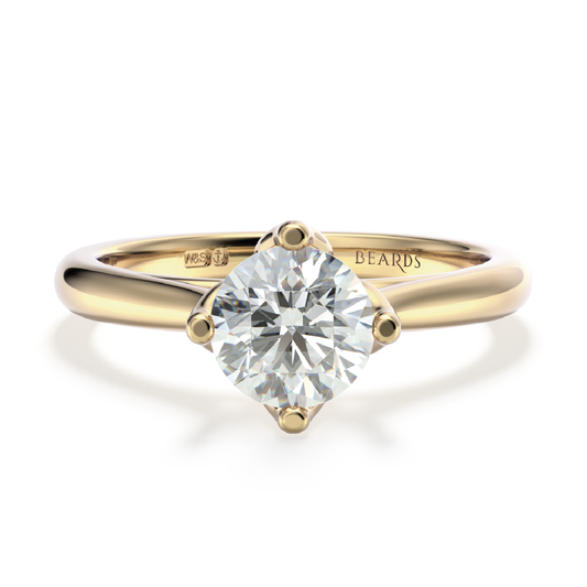 Classic Four Claw Solitaire Yellow Gold