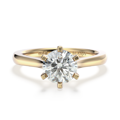 Classic Six Claw Solitaire Yellow Gold