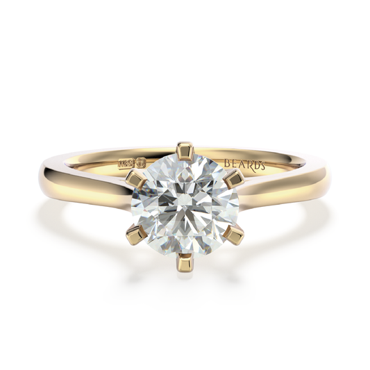 Classic Six Claw Solitaire Yellow Gold