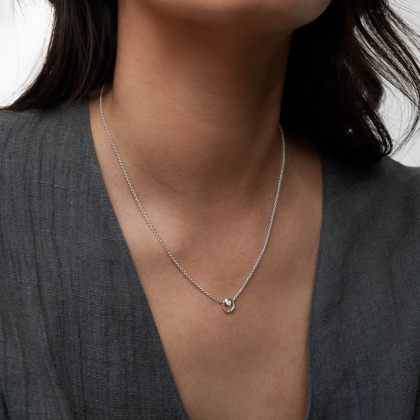 Dower & Hall Sapphire Dewdrop Pendant DNP224-S-18