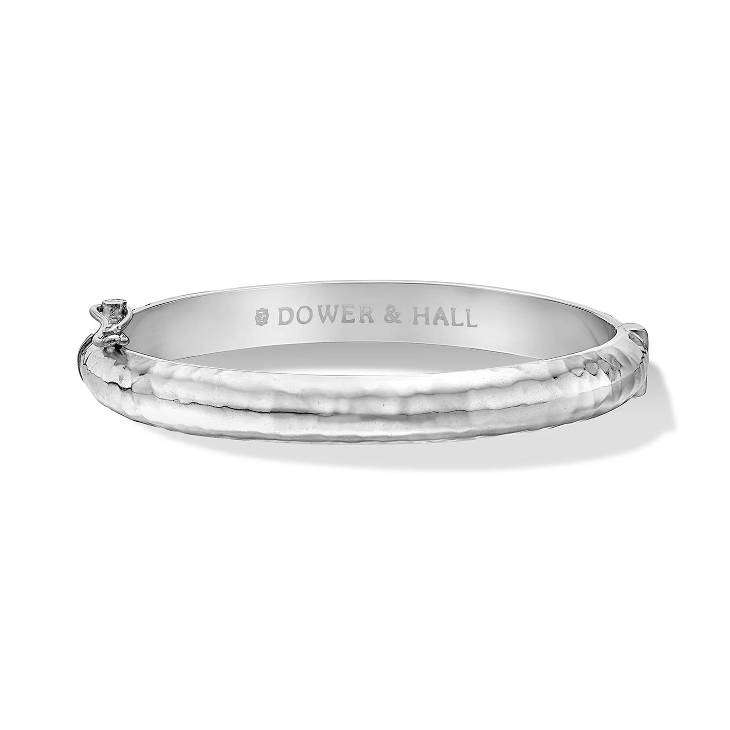 DOWER & HALL 6mm Hinged Hammered Nomad Bangle NBG23-S-MED