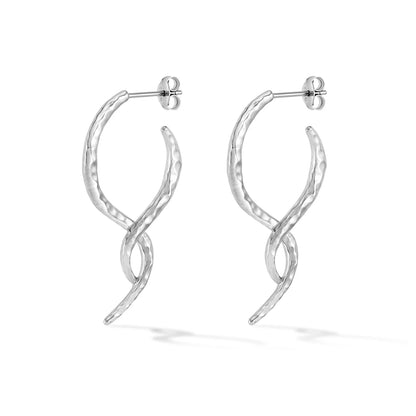 DOWER & HALL Entwined Large Double Twist Hoops EWE33-S