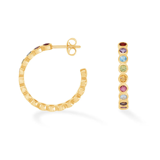 DOWER & HALL Large Tutti Frutti Hoops TWE52-V-MULTI