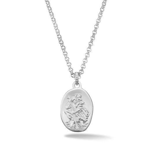 DOWER & HALL Men’s St. Christopher Talisman Necklace SCP21M-S-22