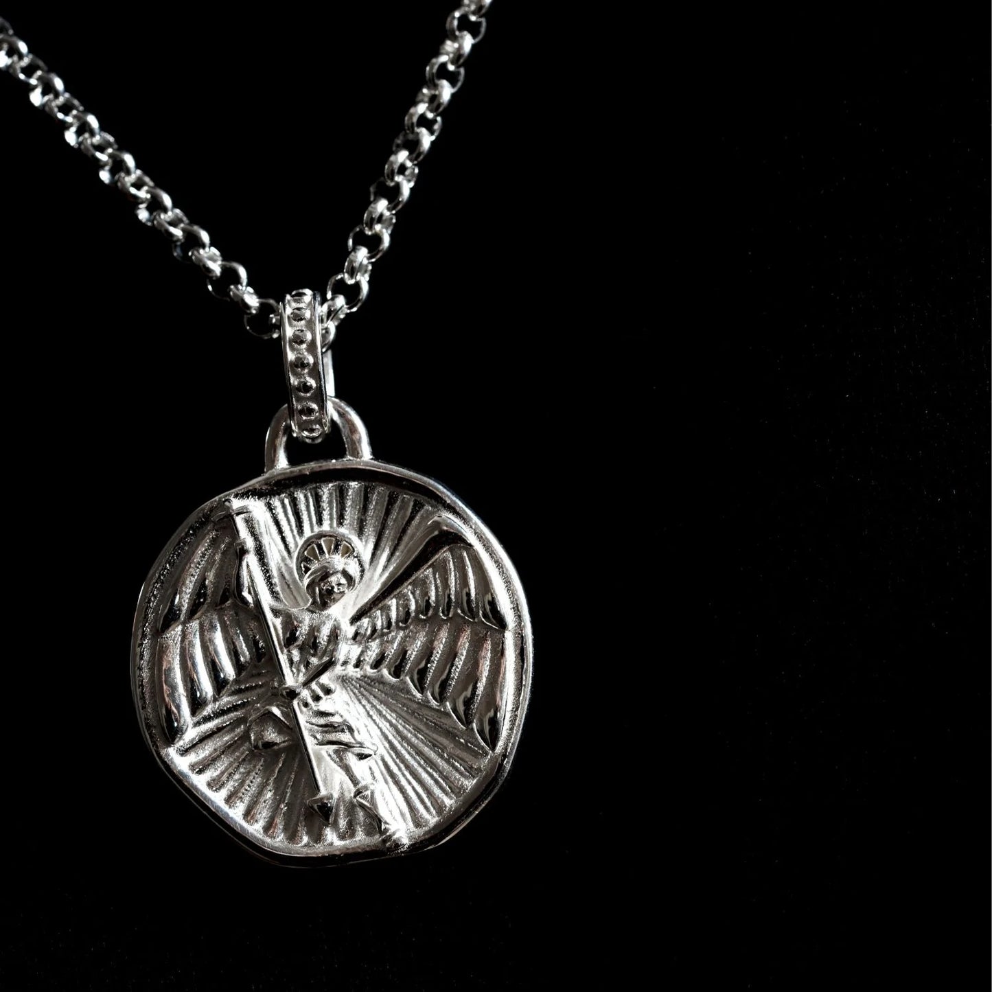 DOWER & HALL Men’s St. Michael Talisman Necklace SCP28M-S-22