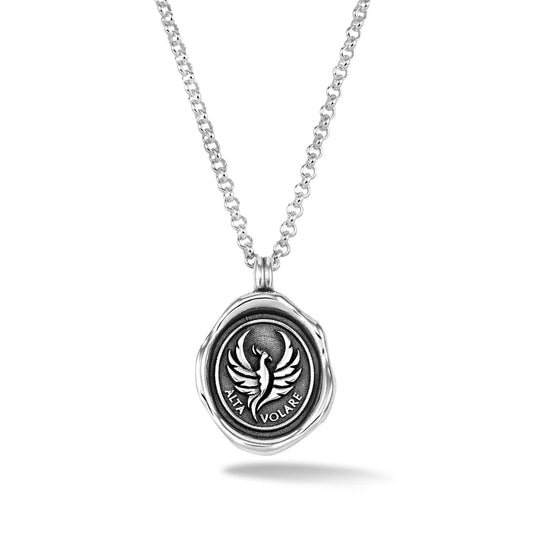 DOWER & HALL Men’s ‘Fly High’ Phoenix Talisman Necklace TSP45M-S-22