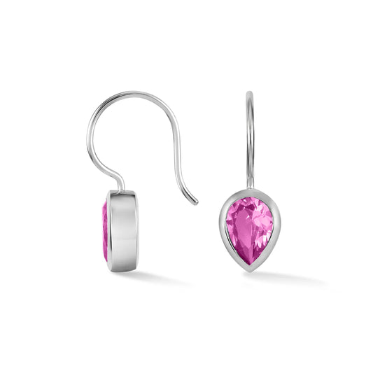 DOWER & HALL Pear Pink Quartz Earrings TWE31-S-PINK