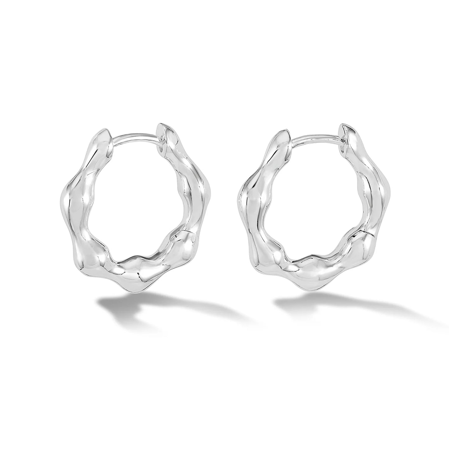 DOWER & HALL Waterfall Hinged Huggie Hoops HHE14-S