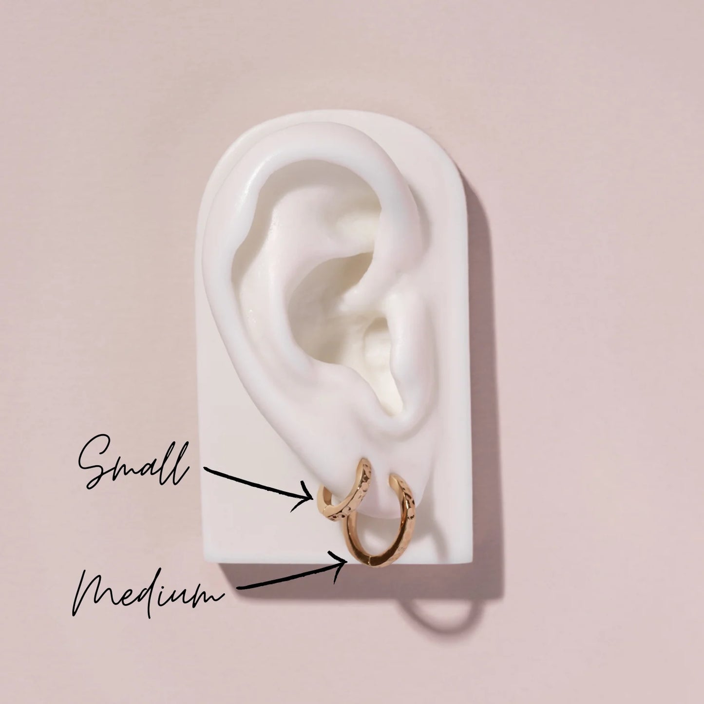 Dower & Hall Small Hammered Nomad Hoops HHE10-S
