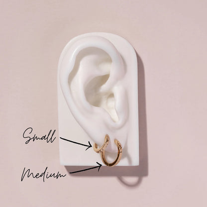 Dower & Hall Small Hammered Nomad Hoops HHE10-S