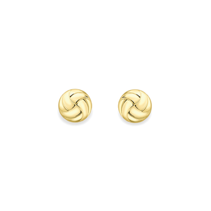 Beards 9ct Yellow Gold Knot Earrings EA192