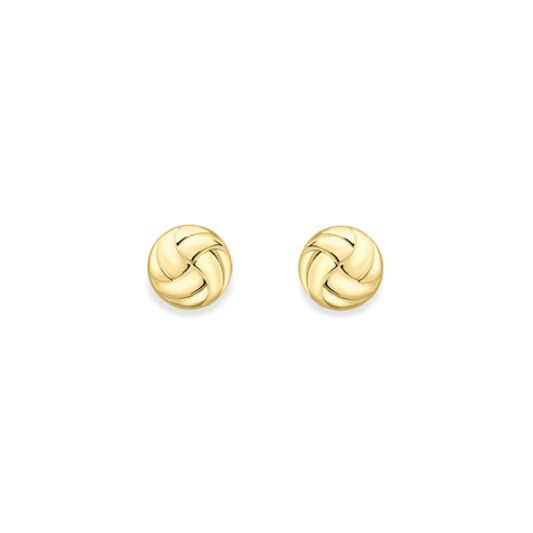 Beards 9ct Yellow Gold Knot Earrings EA192