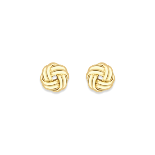 Beards 9ct Yellow Gold Knot Earrings EA196