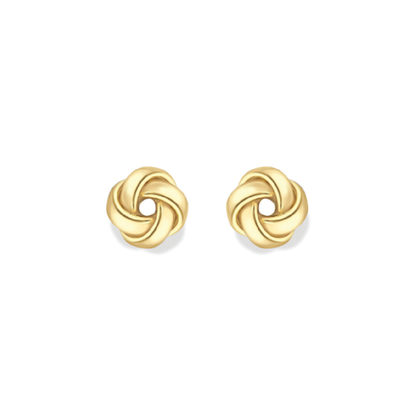 Beards 9ct Yellow Gold Knot Earrings EA197