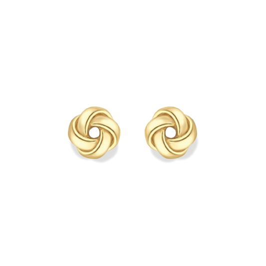 Beards 9ct Yellow Gold Knot Earrings EA197
