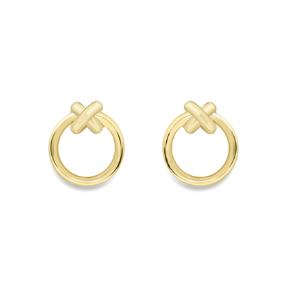 Beards 9ct Yellow Gold Knot Studs ER731
