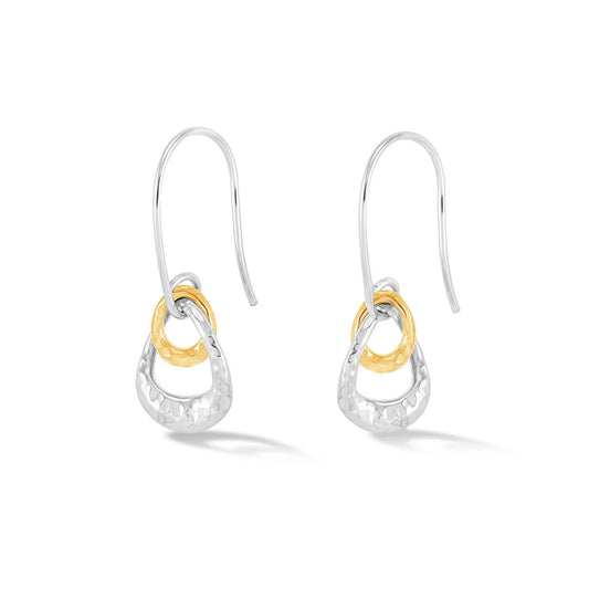 Dower & Hall Entwined Double Oval Drop Earrings EWE20-S-V