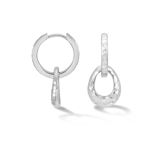 Dower & Hall Entwined Oval & Huggie Drops EWE25-S