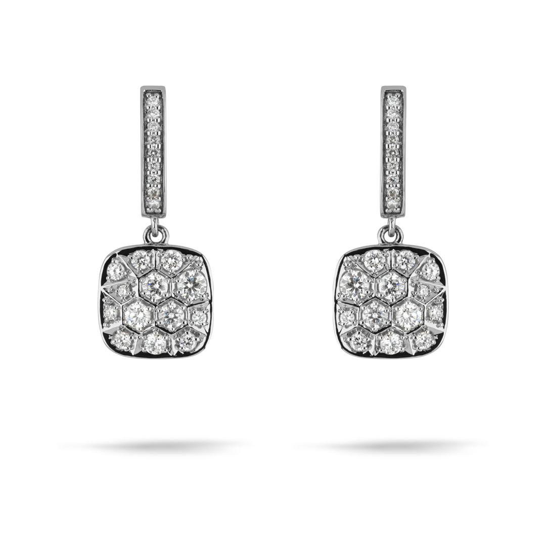 Beards Pave Diamond Drop Earrings