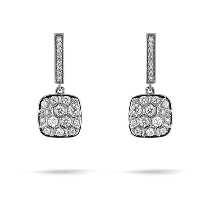 Beards Pave Diamond Drop Earrings