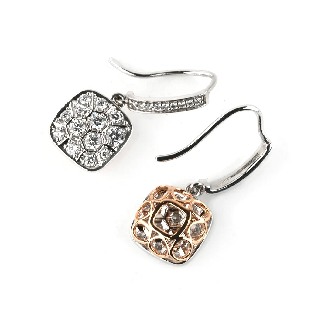 Beards Pave Diamond Necklace & Earring Set