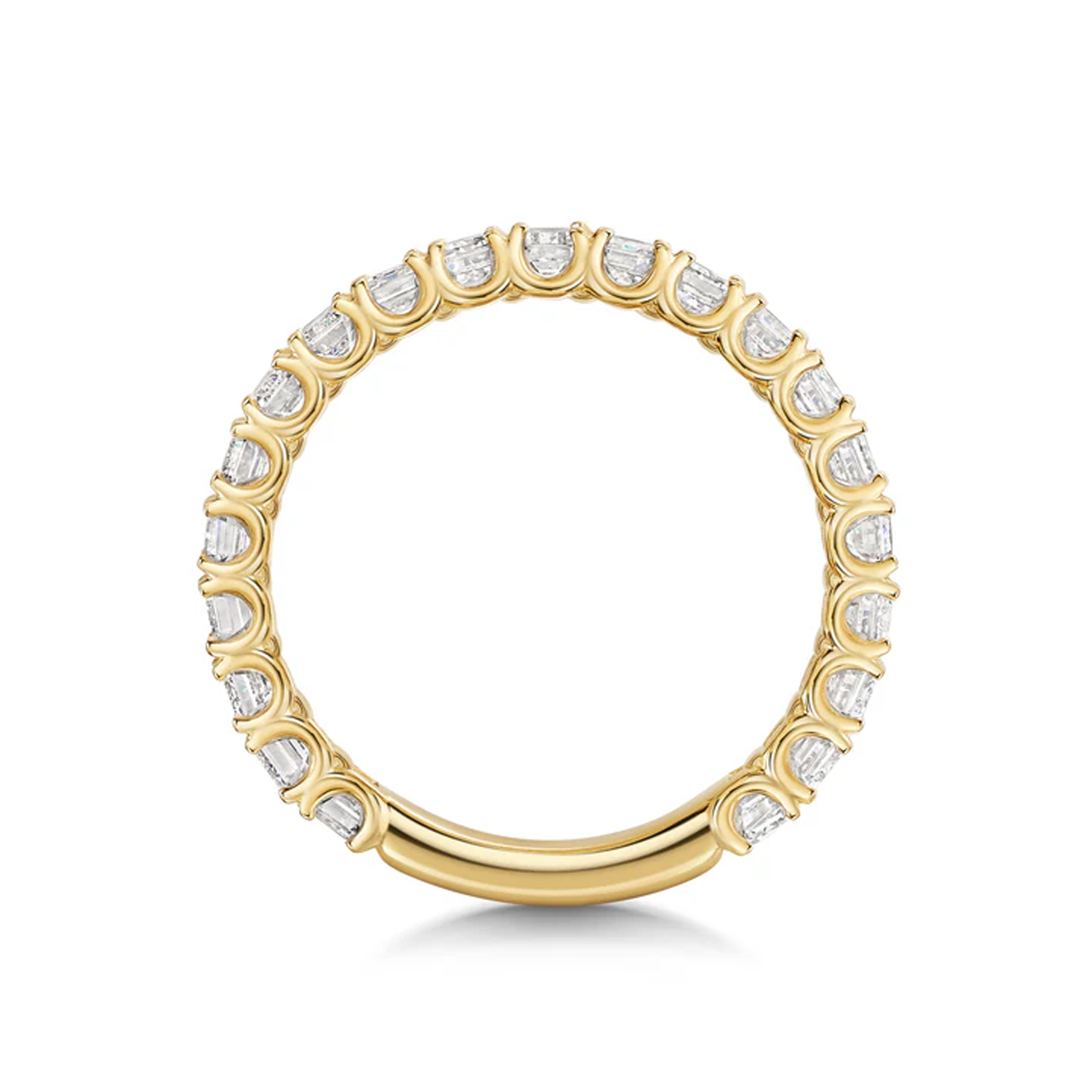 Beards 18k Yellow Gold Emerald Cut Lab-Grown 3/4 Eternity