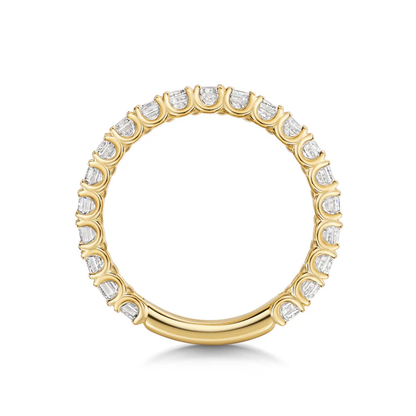 Beards 18k Yellow Gold Emerald Cut Lab-Grown 3/4 Eternity