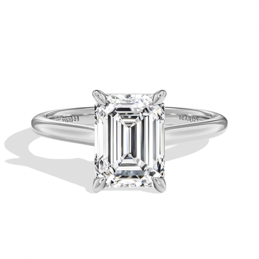 Classic Four Claw Emerald Cut Platinum