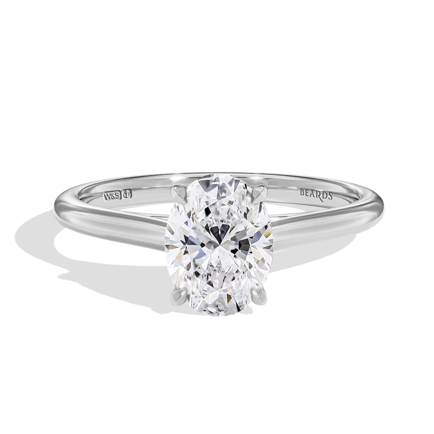Classic Four Claw Oval Cut Platinum