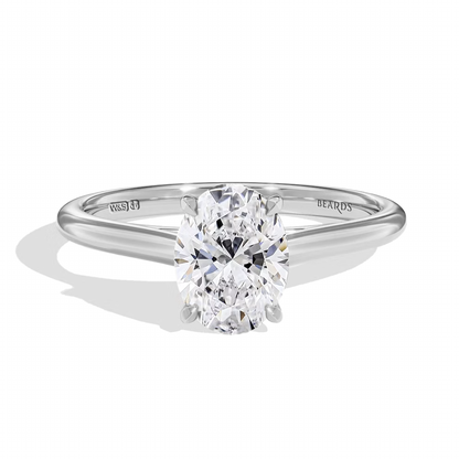 Classic Four Claw Oval Cut Platinum