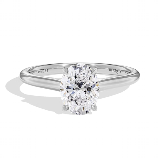 Classic Four Claw Oval Cut Platinum